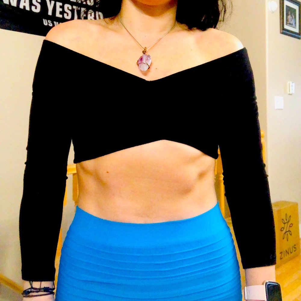 Fashion nova off the shoulder crop top